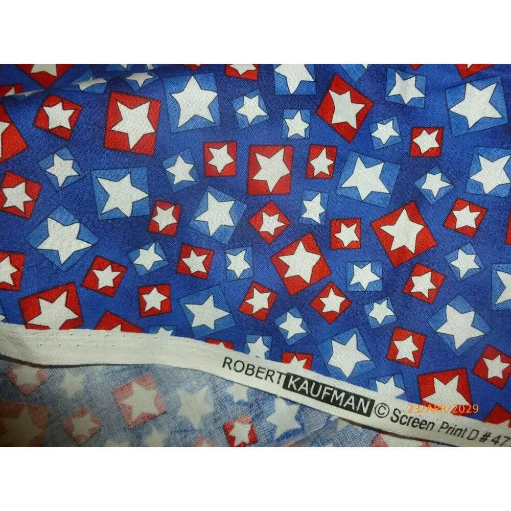 KAUFMAN Fabric - PATRIOTS  by the HALF Yard Cotton‎ Independence Day